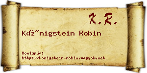 Königstein Robin névjegykártya